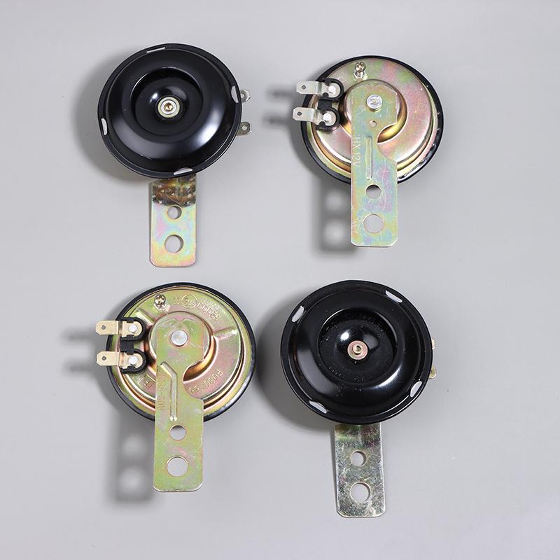 12V 48V 60V General Motorcycle Electric Horn Kit Waterproof Round Speaker Loud Electric Horn Suitable For Bicycle Scooter 105Db