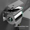 Stainless Steel Wall-Mounted Tissue Holder with Shelf