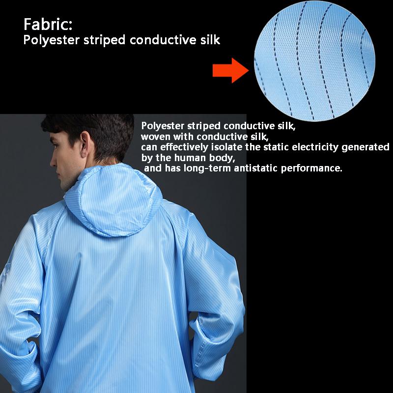 Einteiliger Overall Saubere Kleidung Kapuze Reinraumkleidung Saubere Lebensmittel Staubdicht Malerarbeiten Arbeitskleidung Unisex Schutzkleidung