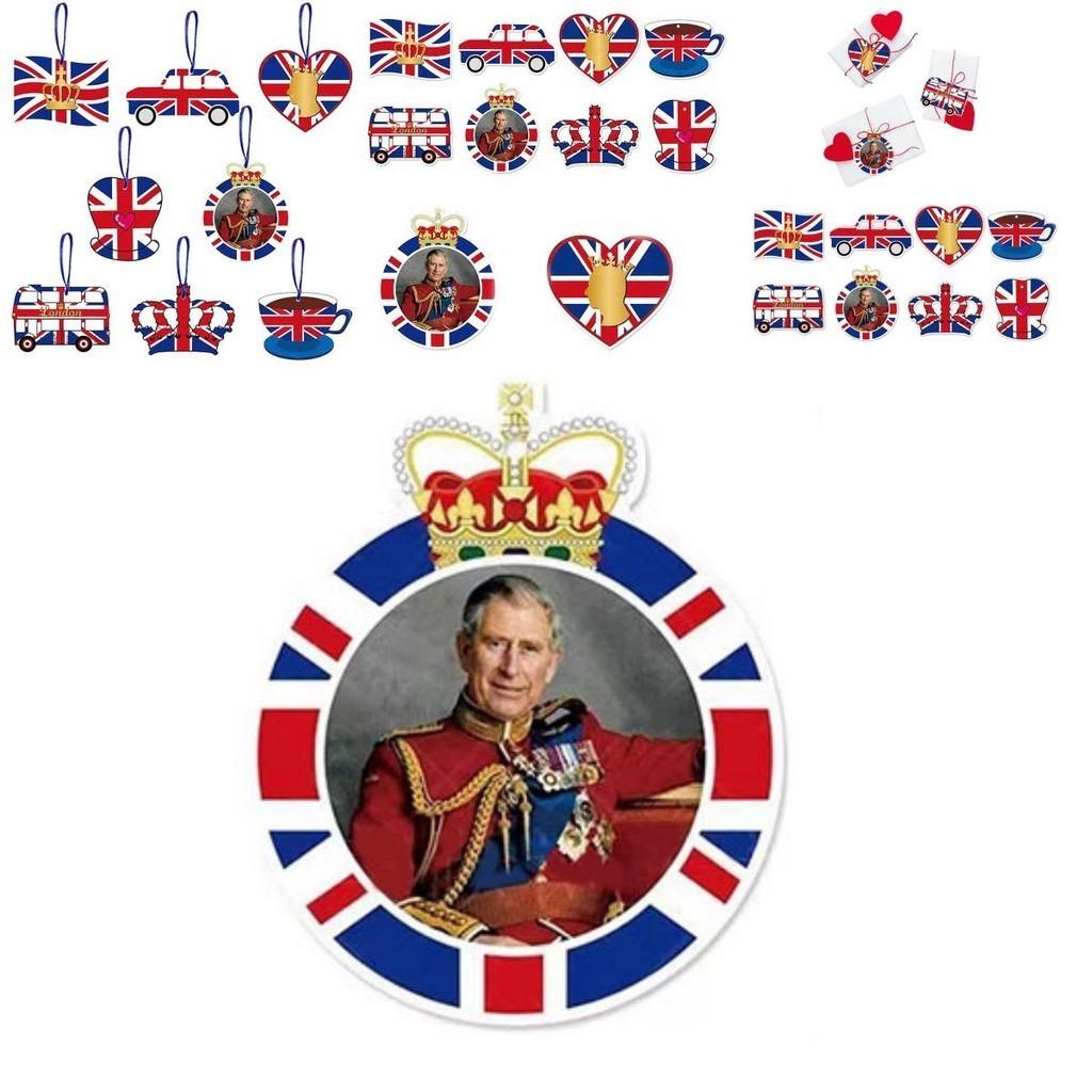 König Charles III. Krönungsfeier Dekorative Hängeelemente