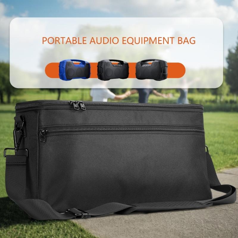 Nylon Carrying Case For 40W Wireless Speaker Adjustable Shoulder Strap Double Zippers Design Spacious Compartment