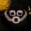 Luxury Rhinestone Necklace & Earrings Set for Women - Perfect Bridal Wedding Jewelry