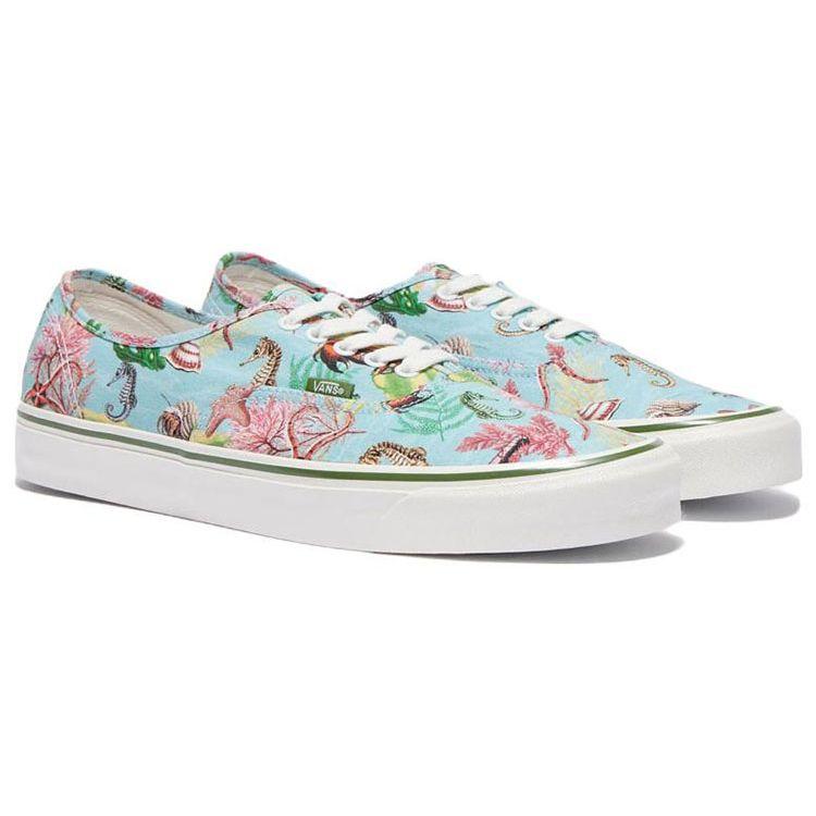 Vans Todd Snyder X John Derian X Authentic Series 44 DX Fabric Casual Marine Life Low Top Skate Shoes Unisex Sneaker Blue Pink VN0A7Q5CBOG