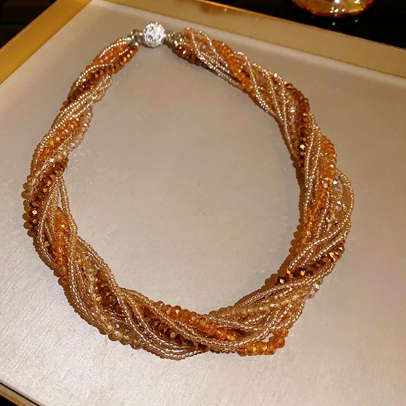 Boho Strasskristall Perlenarmband - Vielseitiger Mehrschichtiger Wickelschmuck