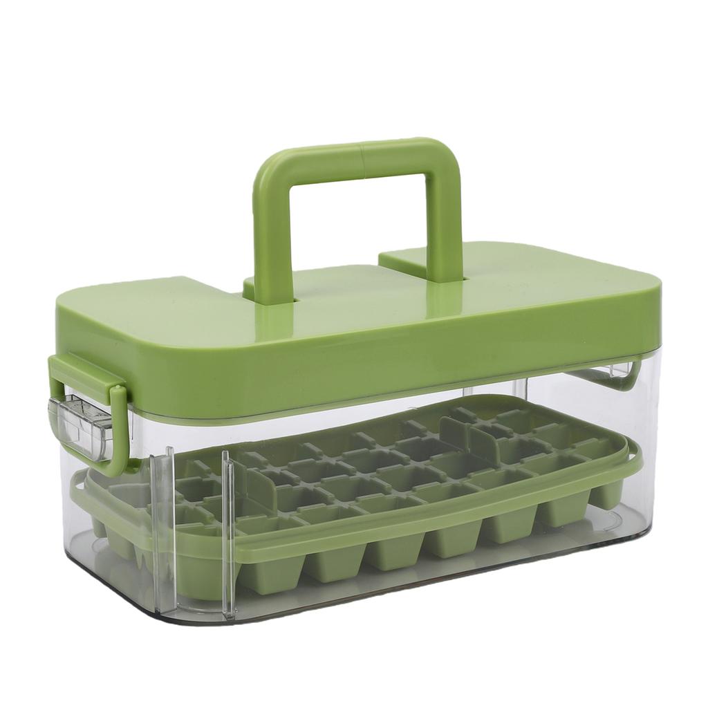 24 Cell Silicone Ice Cube Tray with Lid and Ice Scoop Food Grade Easy Release Flexible Ice Cube Mold for Freezer