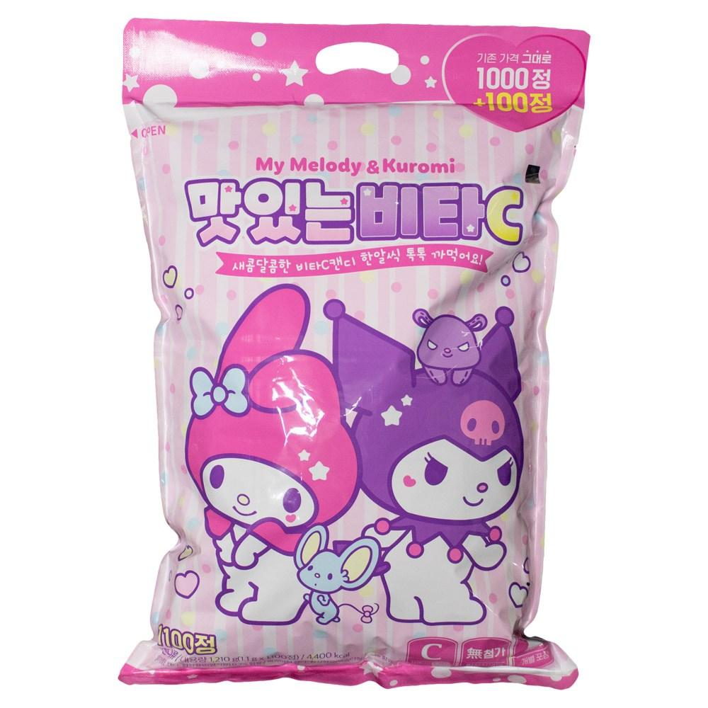 My Melody Kuromi Delicious Vitamin C 1000 Tablets + 100 Tablets 1 Pcs 1100 Tablets