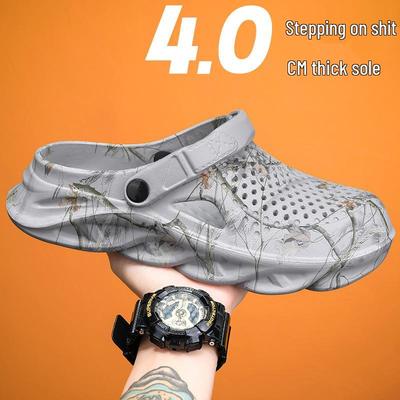 Men's Lightweight Breathable Summer Sandals - Korean Style Two-Way Beach Shoes, Large Size