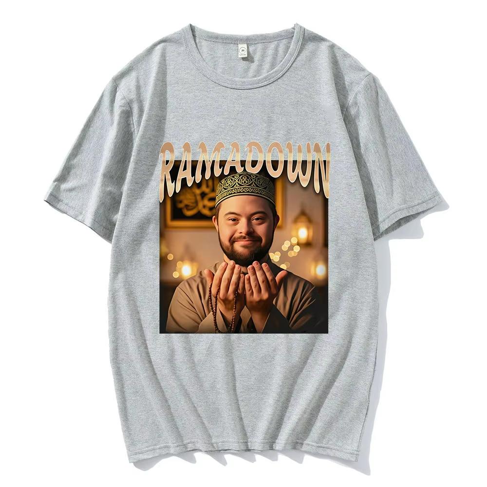 RAMADOWN MEME Funny Graphic Tshirts Men Clothing Fashion Humor Short Sleeves T Shirts Harajuku Cotton Casual Oversized Tshirt