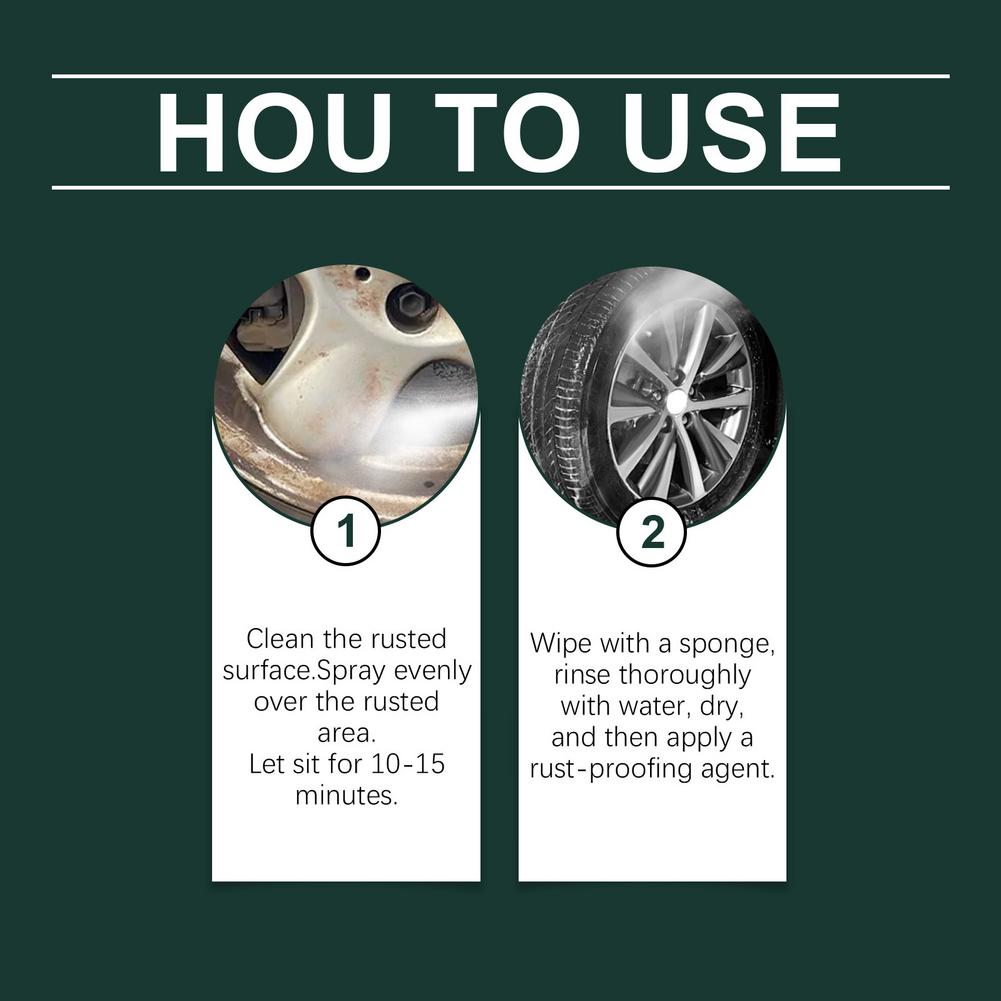 100ml Multi-Purpose Rust Remover Spray Car Metal Cleaner Protector Remove Rust Prevent Corrosion Without Damaging Paint Tools