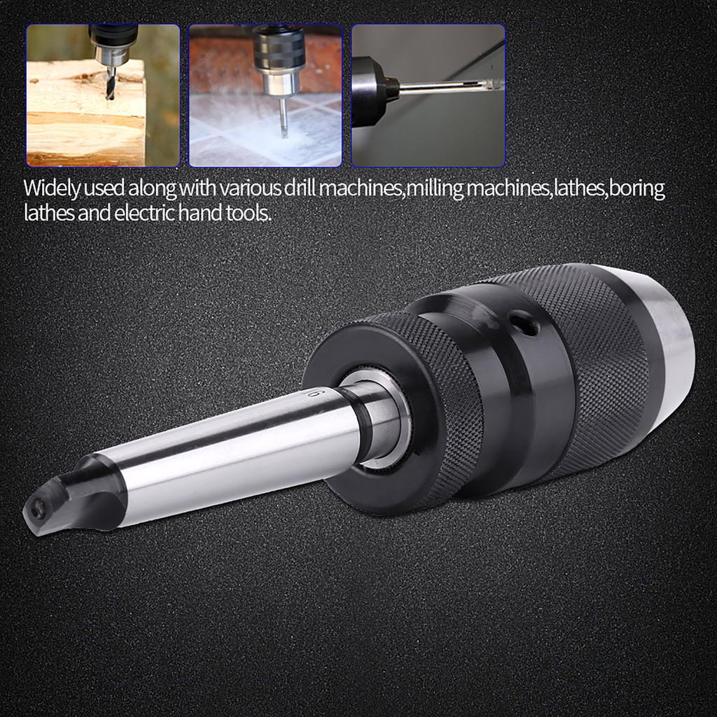 1pc 113mm 1 2 Steel Selftightening Keyless Lathe Drill Chuck and MT2B16 Arbor