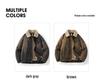 American Retro Detachable Lapel Leopard Lambswool Jacket