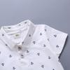 Baby Boy Anchor Pattern Button T-Shirt Clothes Cotton Comfortable Summer Breathable Short Sleeve + Shorts Casual Suit