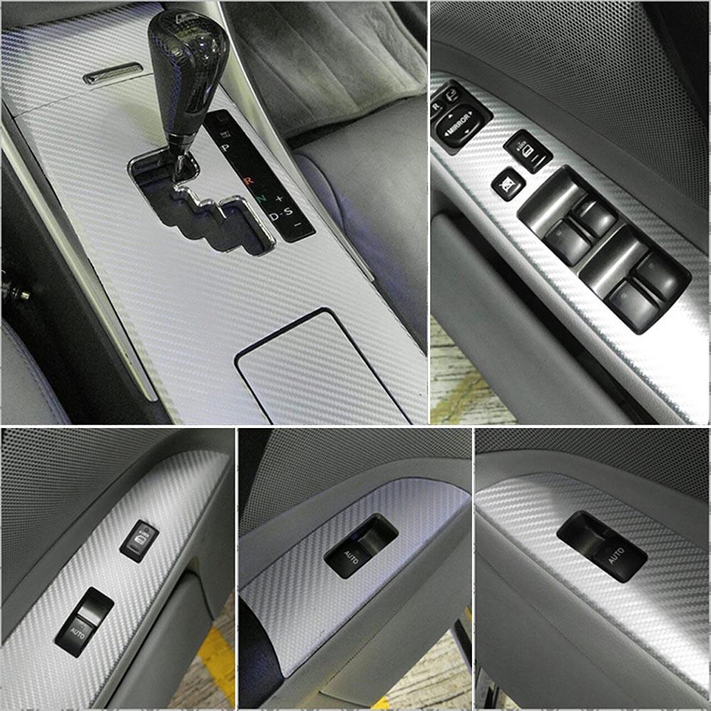For Lexus IS250 IS300 2006-2012Interior Central Control Panel Door Handle Carbon Fiber Stickers Decals Car Styling