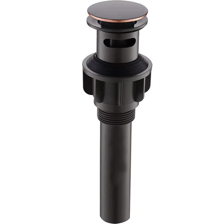 HONGDEC Basin Waste Drain Bathroom Sink Waste Drainer Pop up Waste Drain (Black,Brass) чёрный