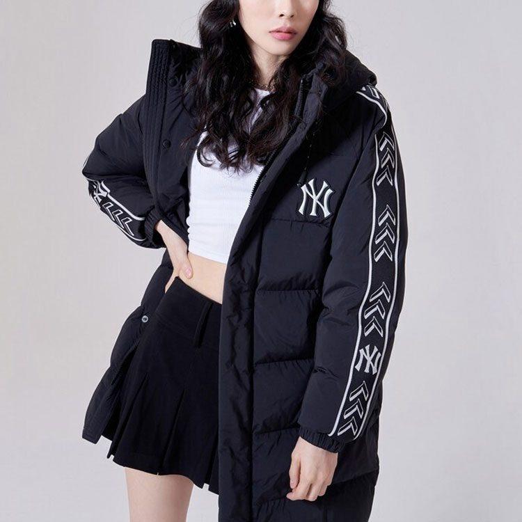 MLB Base Logo Down Jackets Unisex Black Hooded Moderate Other 3ADJJ0516-50BKS