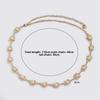 Gold Silver Pearl Waist Belt With Floral Design For Elegant Women Gift Idea