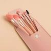 Mini Size Makeup Brush Collection - 8 Piece Soft Synthetic Hair Brush Set with Carrying Case, Perfect Blush and Face Brushes for Makeup Newbies