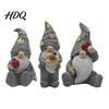 Handmade Resin Statues Halloween Garden Gnome Figurine Vintage Flower Mushroom Elf Dwarf Statue Sunproof for Patio Yard Waterproof Outdoor Ornament