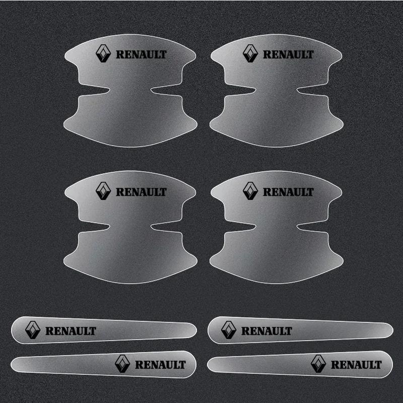 

2026 Hot For Renault Interior Stickers 8pcs Transparent Car Door Handle Bowl Stickers Anti-scratch Protection For Renault Fluenc