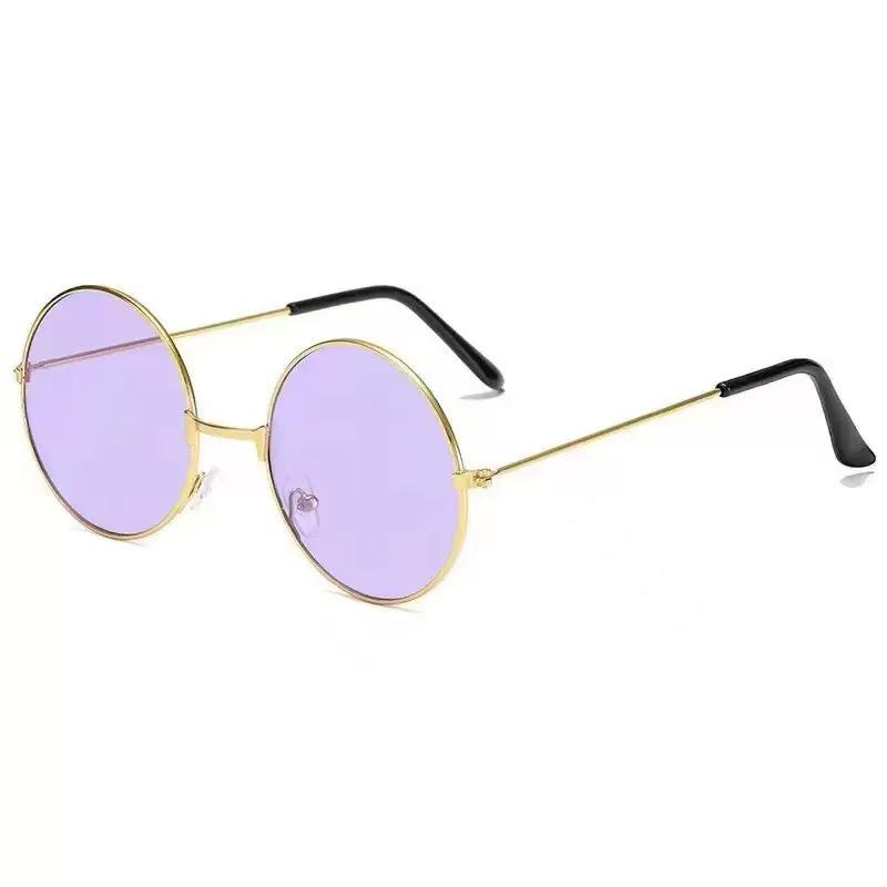 Retro Round Metal Sunglasses - Unisex Prince & Harry Potter Style, Perfect for Weddings