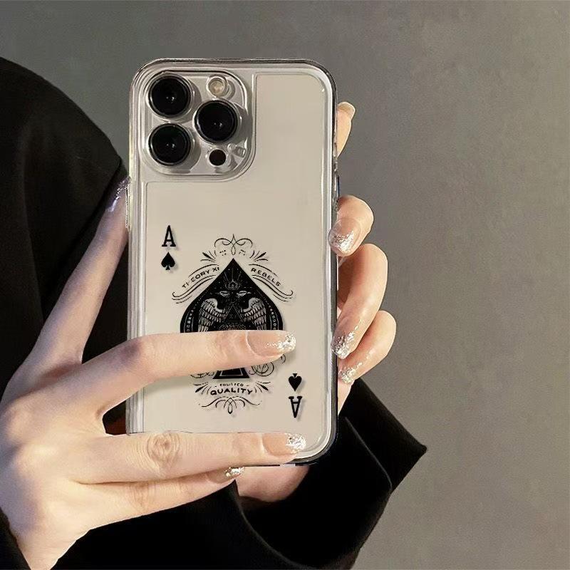 New Ace of Spades iPhone Case: Compatible with iPhone 17, 16 Pro, 15 Pro Max, 14, and 13 - Unique Design for European & American Styles.