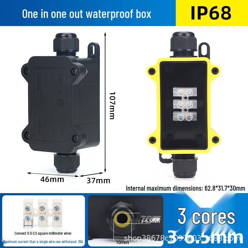Outdoor IP68 Waterproof Junction Box with Quick Connector and Terminal Block