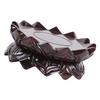 Wood Lotus-Shaped Base Wooden Pedestal Stand Decorative Incense Burner Base Buddha Pedestal Sculpture Stand for Study Bedroom