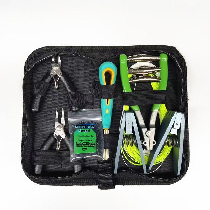 

Набор инструментов для самостоятельной натяжки струн и фиксации бадминтонных ракеток темно-серого