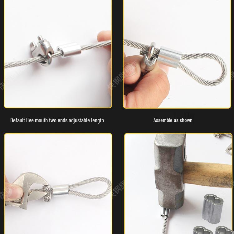 3mm Plastic-Coated 304 Stainless Steel Retractable Clothesline & Curtain Rope