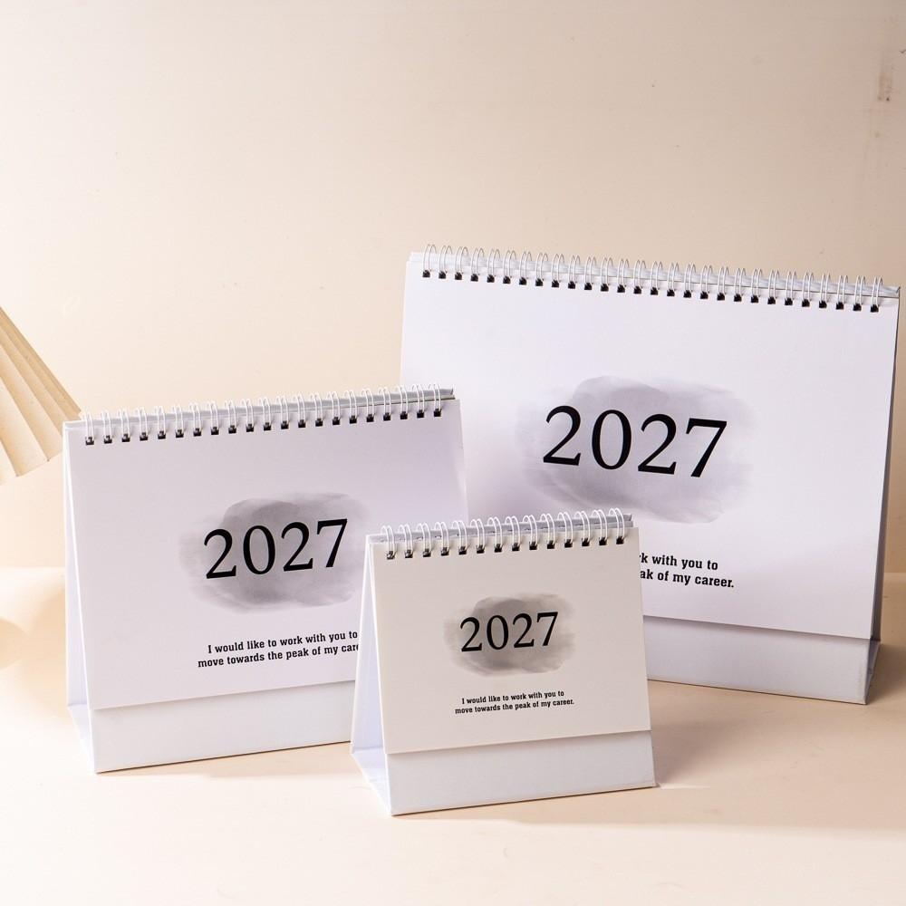 Yearly Agenda 3 Sizes Planning Desk Calendar Standing Flip Calendar Holiday Small Gift