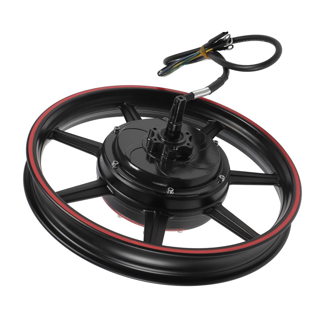 16 Inch Dual Hall Brushless Hub Motor 48v‑72V 800‑2000W DC Disc Brake Motor for Electric Motorcycle Scooter