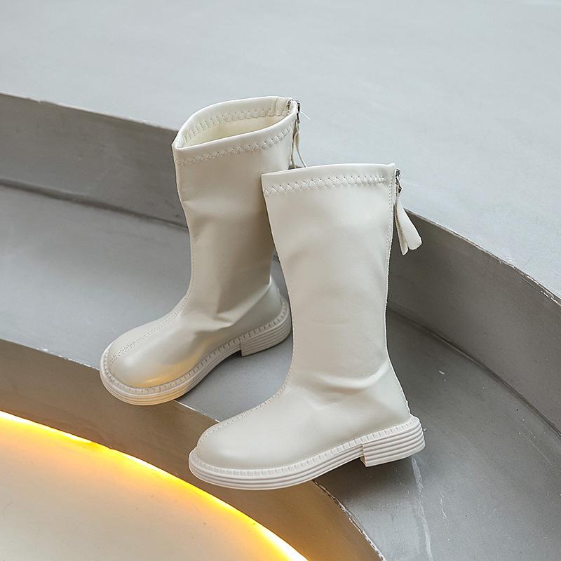 Girls' Tall Boots for Autumn and Winter, New Style Children's Shoes, Single Boot