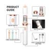 (bianca) Pluxy Epil Pro 3.0 Epilatore Facciale Senza Fili & Rasoio Sopracciglia - Rimozione Capelli 2-in-1 per Viso, Mani, Gambe, Ascelle, Zona Bikini
