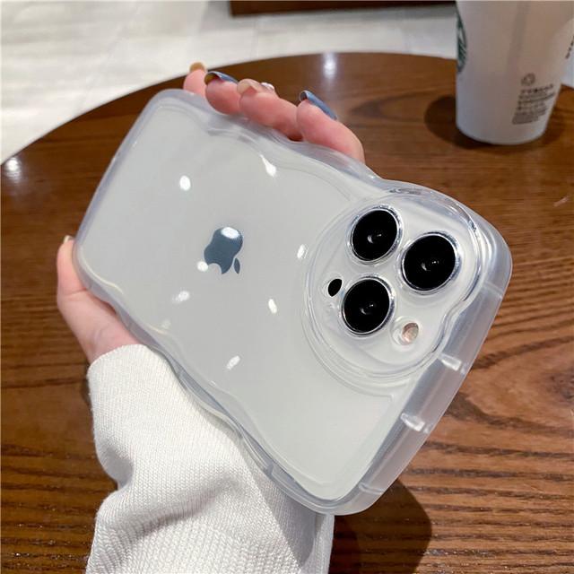 

Прозрачный чехол для телефона с волнистыми линзами и сердечками для Iphone 14 13 12 11 Pro Max X Xr Xs Max 13pro 14, защитный бампер, чехол For iPhone 14Pro Max