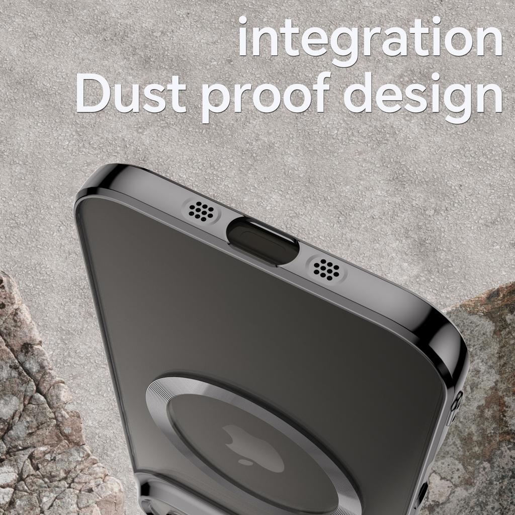 Für iPhone 17 Air Magnetische Hülle WANLONFENG WX Serie TPU Handyhülle mit 2 Stück Schutzfolie/Objektivfolie