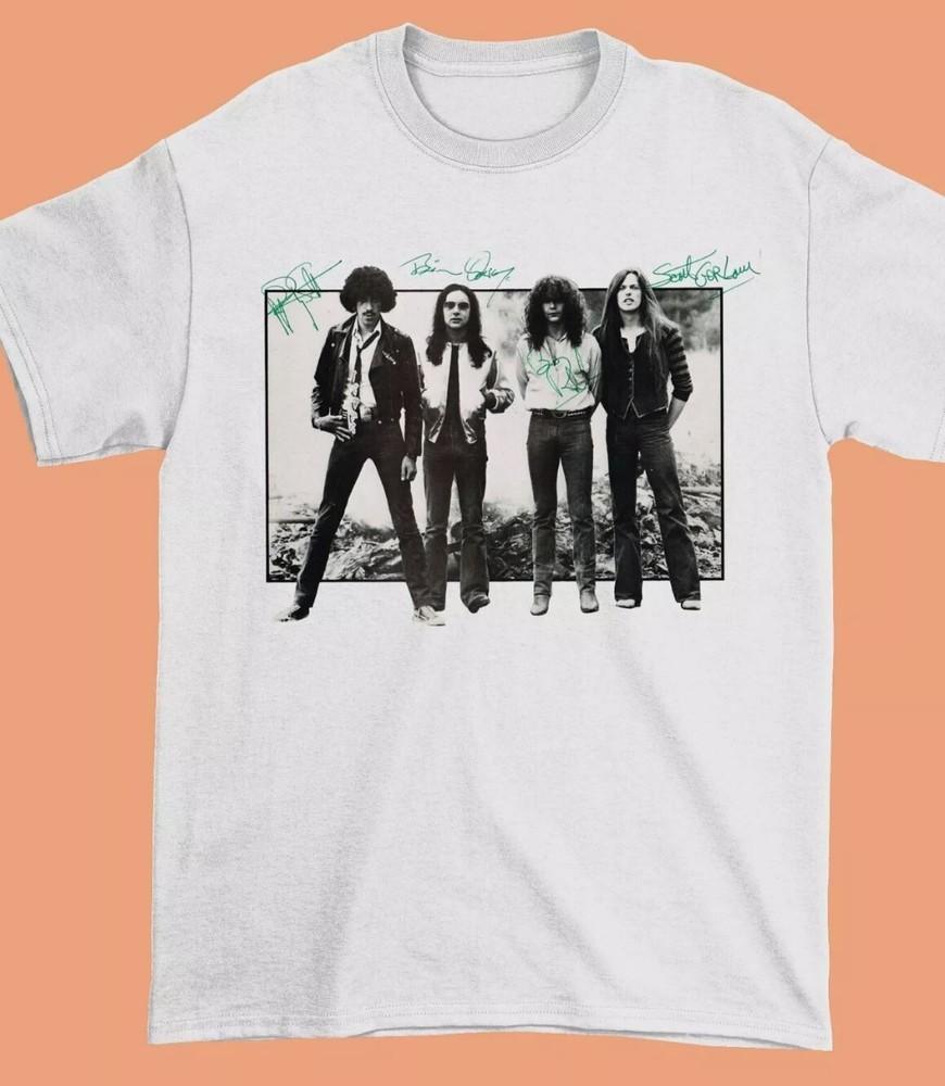 Phil Lynott Thin Lizzy Band Signed Tour Unisex Cotton Shirt Size S-2345XL