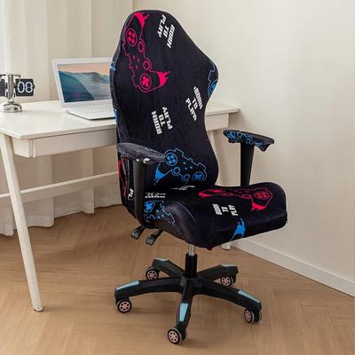 Velvet Gaming Chair Cover Colorful Spandex Armchair Slipcovers Rotating Lift Soft Elasticity Computer Seat Chair Covers