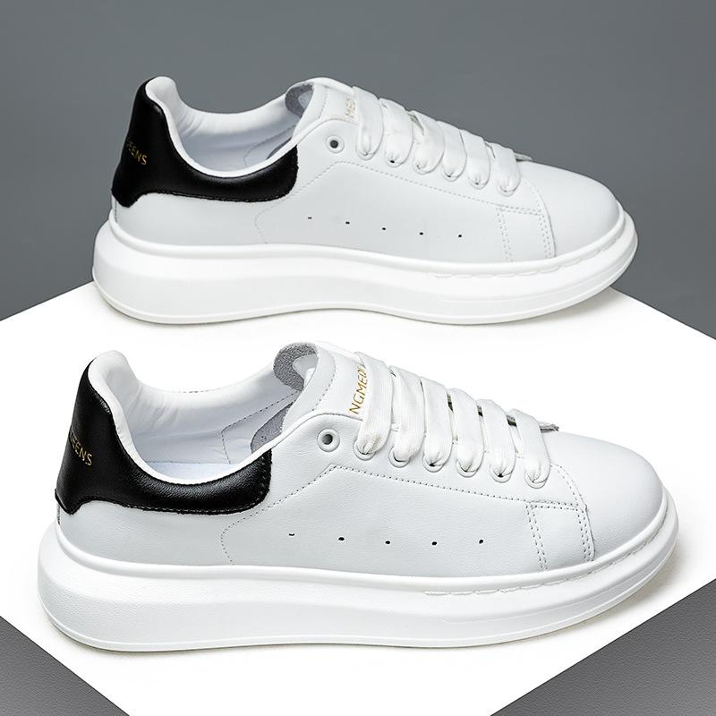 

McQueen осенне-зимние белые туфли мужские и женские туфли 2025 новая платформа повседневные универсальные спортивные туфли для пары увеличивающие рост туфли на платформе 38