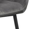 Brooke VIC UPHOLSTERED CHAIR, dark gray, METAL LEGS