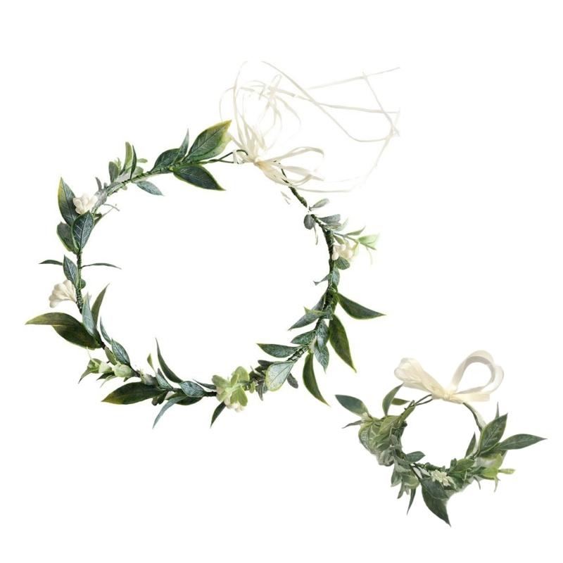 

Laurel Flower Crown For Wedding Flower Headbands Bride Floral Headbands Women Floral Garlands Bracelet Hair Wreath 1