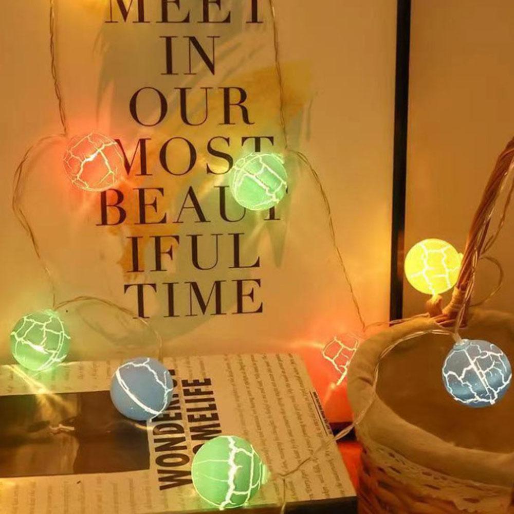 Crack Lights LED Lights Five-pointed Star Night Lights Conches Easter Egg Lights String Outdoor Camping Atmosphere Scene Setting