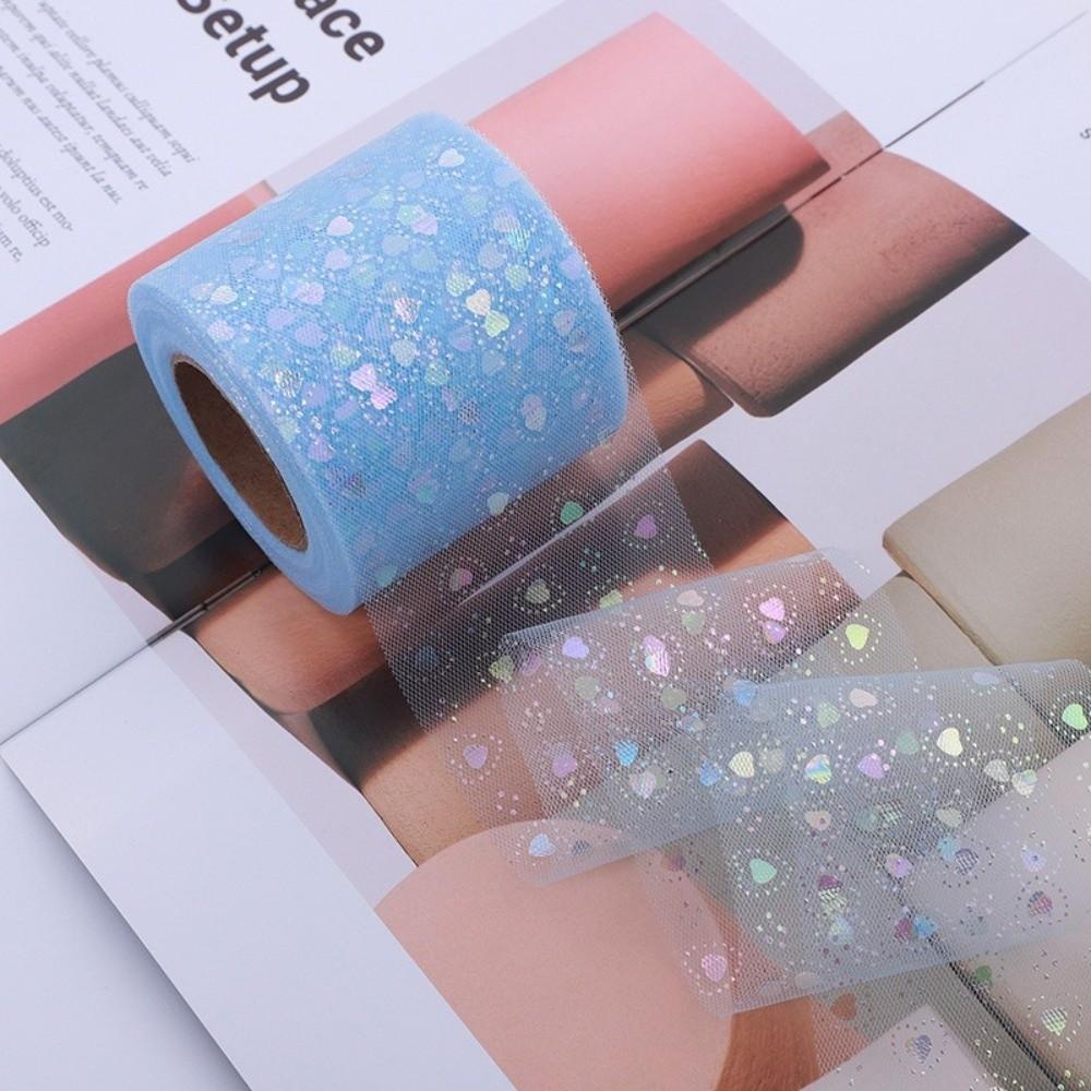 DIY Heart-shaped Tulle Roll DIY Handmade Craft For DIY Hairbows Wedding Birthday Decoration
