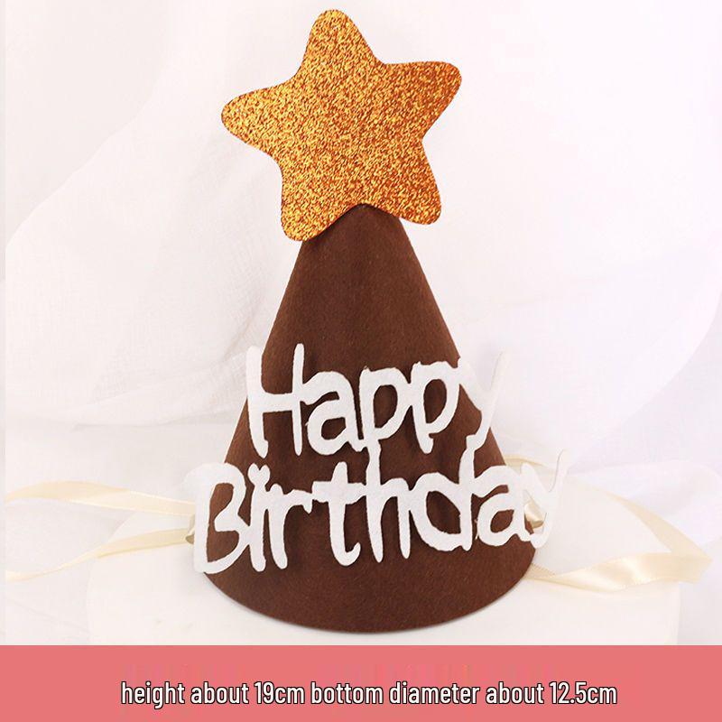 Creative Birthday Cake Pom-Pom Party Hat for Kids & Adults