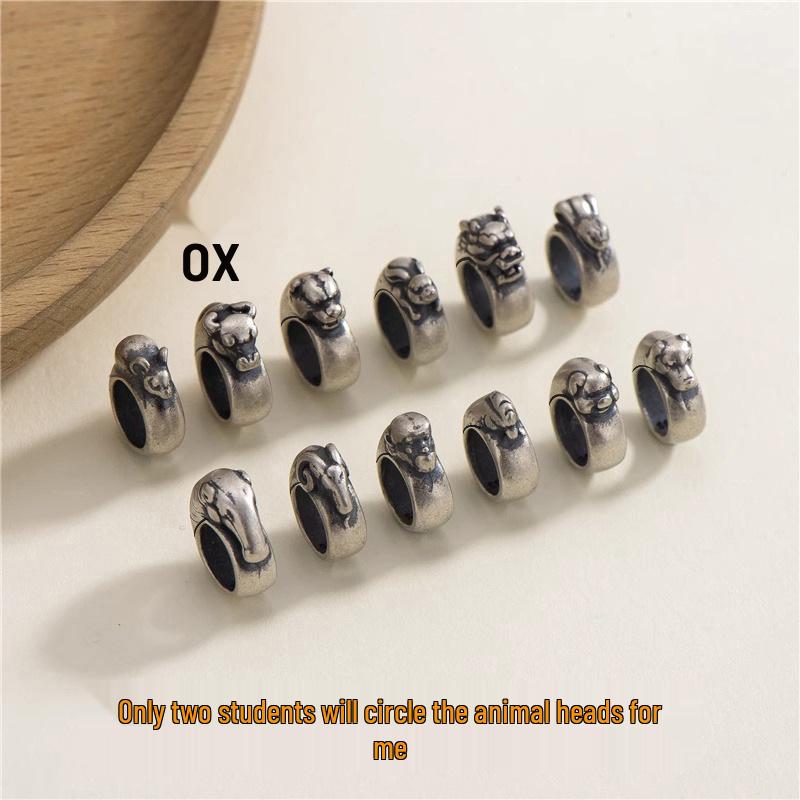 Chinese Zodiac Vintage Ring & Bead Birth Year Bracelet