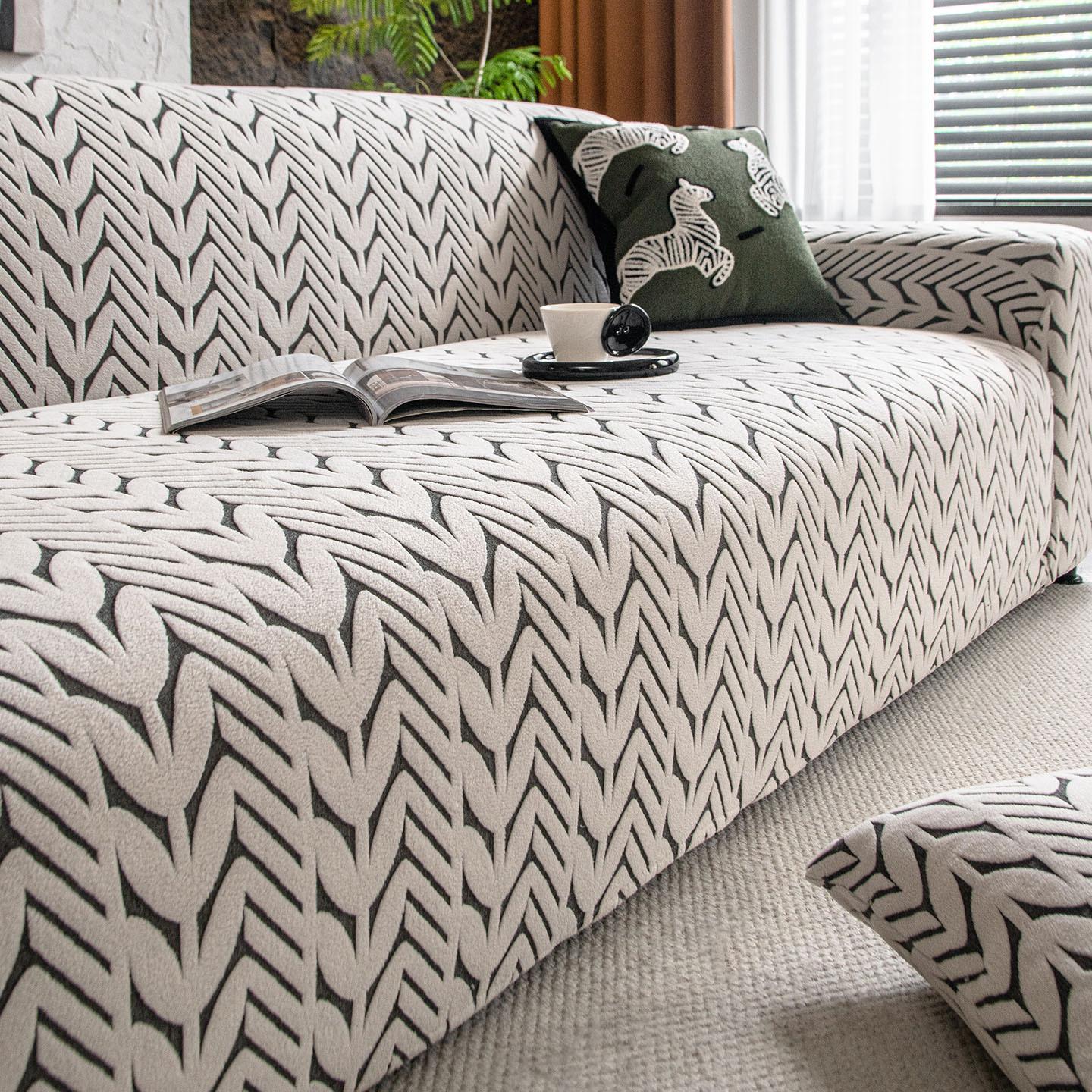 Жаккардовый флис Простой Ветрозащитный Всеобъемлющий Чехол для дивана Универсальный чехол для дивана на четыре сезона Полное покрытие Подушка сиденья 70-90cm