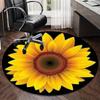 Sunflower Kaleidoscope Pattern round carpet Chair cushion Round Entryway Rug, Soft Round Rugs for Living Room, Bedroom, Circle Carpet decor gifts