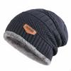 knit cap for Men Women, Winter Hat, Fleece Lined, Warm Knit, Black Khaki