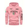 Letter-print Italian Flag Men Women Hoodie Outdoor Street Loose Casual Fashion Autumn Winter Long-sleeve Warm Sweatshirt Clothes