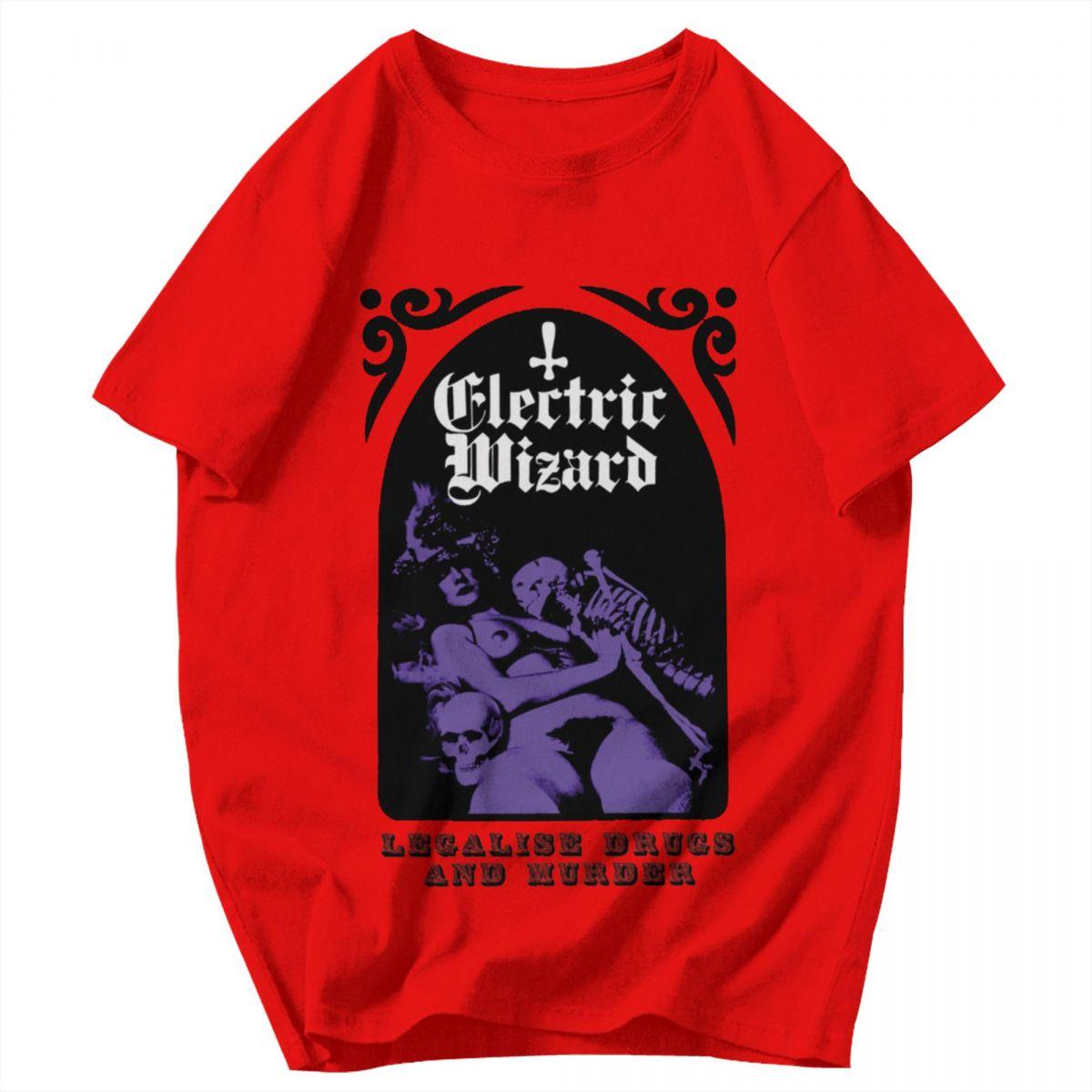 Men T Shirt Electric Wizard 2025 Cotton Y2K Graphic Crewneck Unisex Clothing T Shirts S