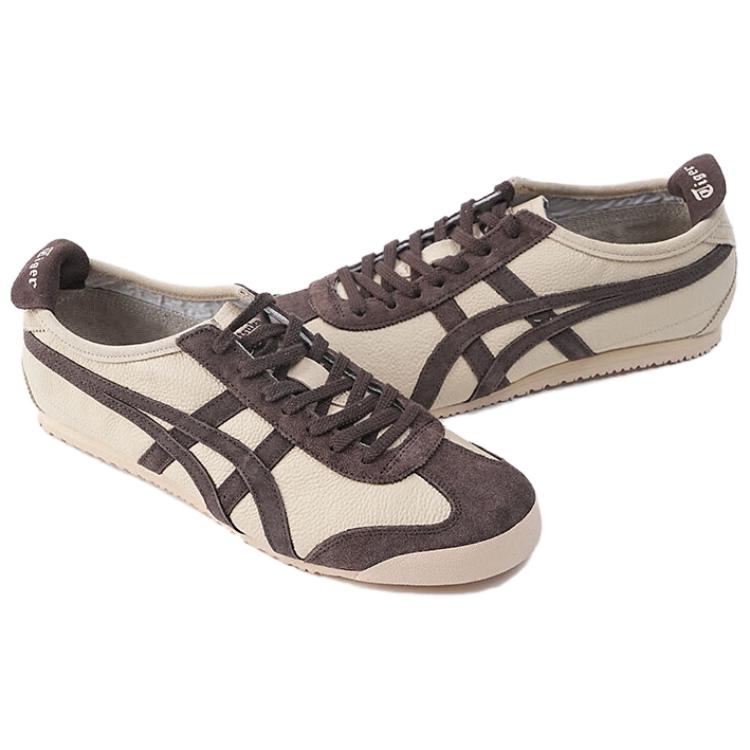 ONITSUKA TIGER Unisex Mexico 66 Cream Brown Green Low-top Sneakers 1183C076-256